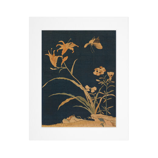 Qing silk panel – 11 x 14” mounted print